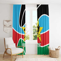 South Sudan Basketball Custom Window Curtain Come On Bright Stars - Wonder Print Shop