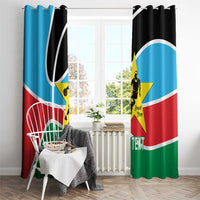 South Sudan Basketball Custom Window Curtain Come On Bright Stars - Wonder Print Shop