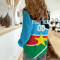 South Sudan Basketball Custom Women Casual Shirt Come On Bright Stars - Wonder Print Shop