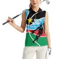 South Sudan Basketball Custom Women Sleeveless Polo Shirt Come On Bright Stars - Wonder Print Shop