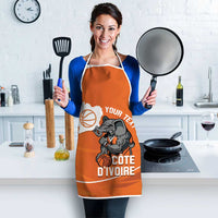Ivory Coast Basketball Custom Apron Allez Les Elephants - Wonder Print Shop
