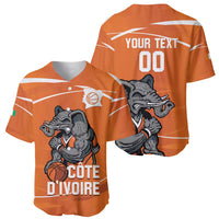 Ivory Coast Basketball Custom Baseball Jersey Allez Les Elephants - Wonder Print Shop