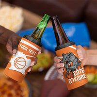 Ivory Coast Basketball Custom 4 in 1 Can Cooler Tumbler Allez Les Elephants - Wonder Print Shop