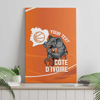 Ivory Coast Basketball Custom Canvas Wall Art Allez Les Elephants - Wonder Print Shop