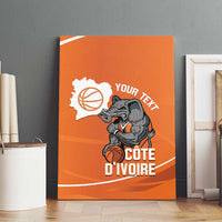 Ivory Coast Basketball Custom Canvas Wall Art Allez Les Elephants - Wonder Print Shop