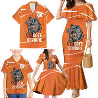 Ivory Coast Basketball Custom Family Matching Mermaid Dress and Hawaiian Shirt Allez Les Elephants - Wonder Print Shop
