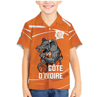 Ivory Coast Basketball Custom Family Matching Mermaid Dress and Hawaiian Shirt Allez Les Elephants - Wonder Print Shop