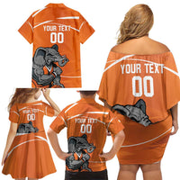 Ivory Coast Basketball Custom Family Matching Off Shoulder Short Dress and Hawaiian Shirt Allez Les Elephants - Wonder Print Shop