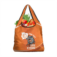 Ivory Coast Basketball Custom Grocery Bag Allez Les Elephants - Wonder Print Shop