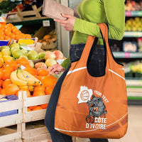 Ivory Coast Basketball Custom Grocery Bag Allez Les Elephants - Wonder Print Shop