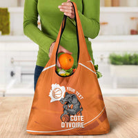 Ivory Coast Basketball Custom Grocery Bag Allez Les Elephants - Wonder Print Shop