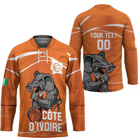 Ivory Coast Basketball Custom Hockey Jersey Allez Les Elephants - Wonder Print Shop