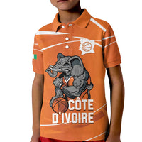 Ivory Coast Basketball Custom Kid Polo Shirt Allez Les Elephants - Wonder Print Shop