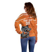 Ivory Coast Basketball Custom Off Shoulder Sweater Allez Les Elephants - Wonder Print Shop