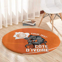 Ivory Coast Basketball Custom Round Carpet Allez Les Elephants - Wonder Print Shop