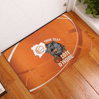 Ivory Coast Basketball Custom Rubber Doormat Allez Les Elephants - Wonder Print Shop