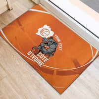 Ivory Coast Basketball Custom Rubber Doormat Allez Les Elephants - Wonder Print Shop