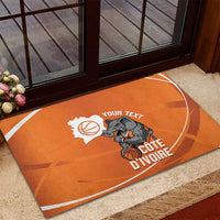 Ivory Coast Basketball Custom Rubber Doormat Allez Les Elephants - Wonder Print Shop