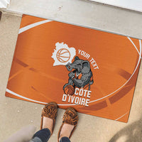 Ivory Coast Basketball Custom Rubber Doormat Allez Les Elephants - Wonder Print Shop