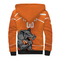 Ivory Coast Basketball Custom Sherpa Hoodie Allez Les Elephants - Wonder Print Shop