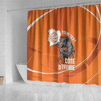 Ivory Coast Basketball Custom Shower Curtain Allez Les Elephants - Wonder Print Shop