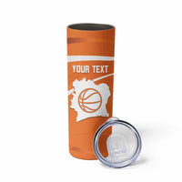 Ivory Coast Basketball Custom Skinny Tumbler Allez Les Elephants - Wonder Print Shop