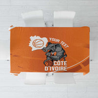 Ivory Coast Basketball Custom Tablecloth Allez Les Elephants - Wonder Print Shop