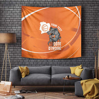 Ivory Coast Basketball Custom Tapestry Allez Les Elephants - Wonder Print Shop