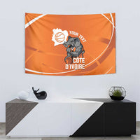 Ivory Coast Basketball Custom Tapestry Allez Les Elephants - Wonder Print Shop