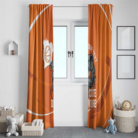 Ivory Coast Basketball Custom Window Curtain Allez Les Elephants - Wonder Print Shop