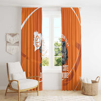 Ivory Coast Basketball Custom Window Curtain Allez Les Elephants - Wonder Print Shop