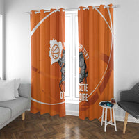Ivory Coast Basketball Custom Window Curtain Allez Les Elephants - Wonder Print Shop