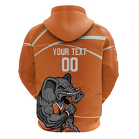 Ivory Coast Basketball Custom Zip Hoodie Allez Les Elephants - Wonder Print Shop