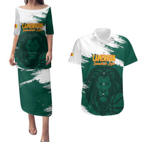 Cameroon Basketball Custom Couples Matching Puletasi and Hawaiian Shirt Come On Indomitable Lions - Wonder Print Shop