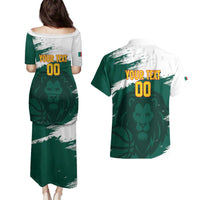 Cameroon Basketball Custom Couples Matching Puletasi and Hawaiian Shirt Come On Indomitable Lions - Wonder Print Shop