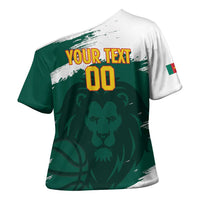 Cameroon Basketball Custom Cross Shoulder Shirt Come On Indomitable Lions - Wonder Print Shop