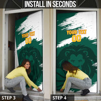 Cameroon Basketball Custom Door Cover Come On Indomitable Lions - Wonder Print Shop