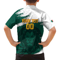 Cameroon Basketball Custom Family Matching Off The Shoulder Long Sleeve Dress and Hawaiian Shirt Come On Indomitable Lions - Wonder Print Shop
