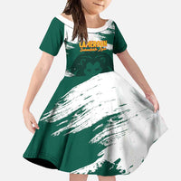 Cameroon Basketball Custom Family Matching Off Shoulder Maxi Dress and Hawaiian Shirt Come On Indomitable Lions - Wonder Print Shop