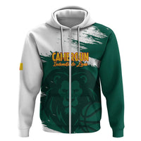 Cameroon Basketball Custom Hoodie Come On Indomitable Lions - Wonder Print Shop