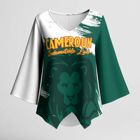 Cameroon Basketball Custom Kimono Sleeve Blouse Come On Indomitable Lions - Wonder Print Shop