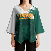 Cameroon Basketball Custom Kimono Sleeve Blouse Come On Indomitable Lions - Wonder Print Shop