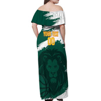 Cameroon Basketball Custom Off Shoulder Maxi Dress Come On Indomitable Lions - Wonder Print Shop