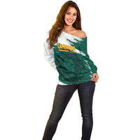 Cameroon Basketball Custom Off Shoulder Sweater Come On Indomitable Lions - Wonder Print Shop