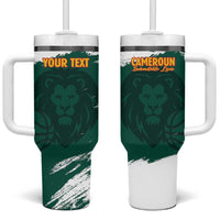 Cameroon Basketball Custom Tumbler With Handle Come On Indomitable Lions - Wonder Print Shop