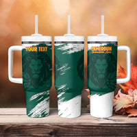 Cameroon Basketball Custom Tumbler With Handle Come On Indomitable Lions - Wonder Print Shop
