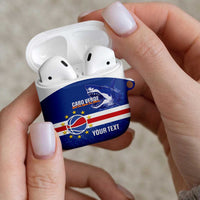 Cape Verde Basketball Custom AirPods Case Come On Blue Sharks - Wonder Print Shop