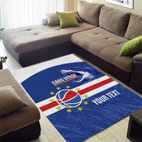 Cape Verde Basketball Custom Area Rug Come On Blue Sharks - Wonder Print Shop