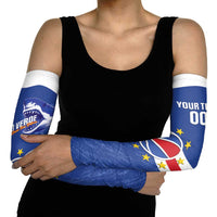 Cape Verde Basketball Custom Arm Sleeves Come On Blue Sharks - Wonder Print Shop