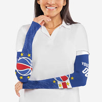 Cape Verde Basketball Custom Arm Sleeves Come On Blue Sharks - Wonder Print Shop